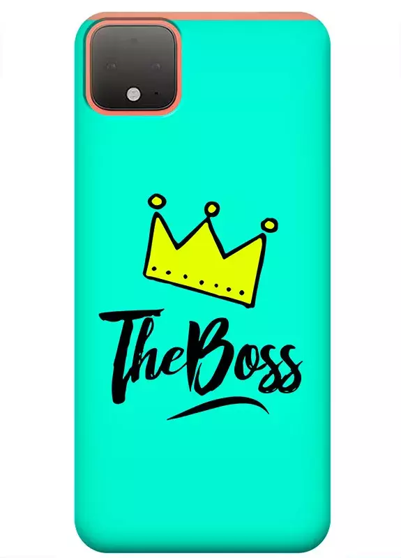 Google Pixel 4 силиконовый чехол с картинкой - The Boss