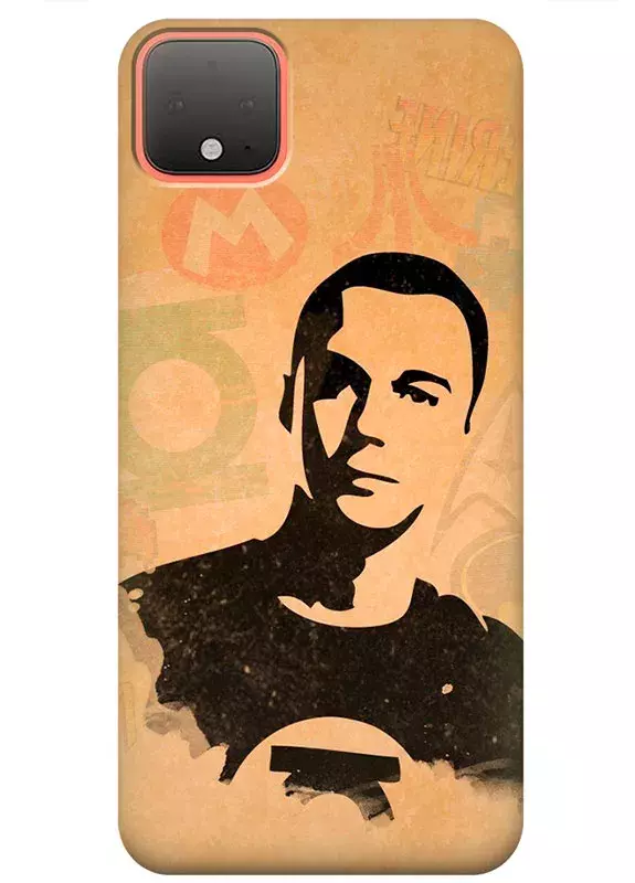 Google Pixel 4 чехол - Теория Большого взрыва The Big Bang Theory Шелдон Купер вектор-арт