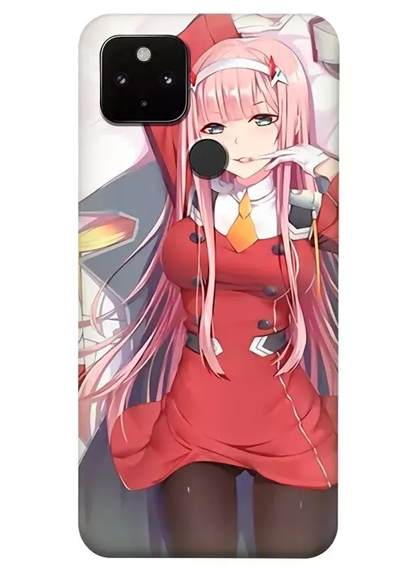 Google Pixel 4A 5G чехол с персонажем Zero Two называемый Code: 002 и 9'℩