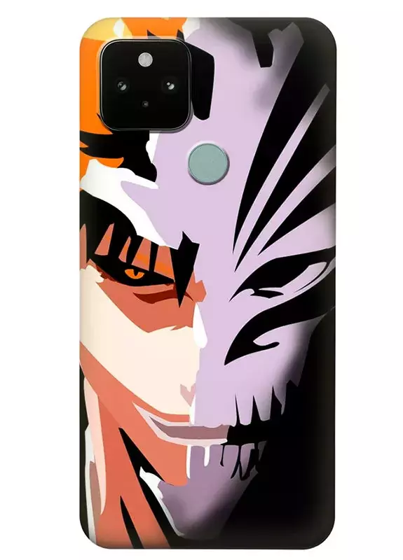 Google Pixel 5 чехол - Блич Bleach Ичиго Куросаки в маске вектор-арт