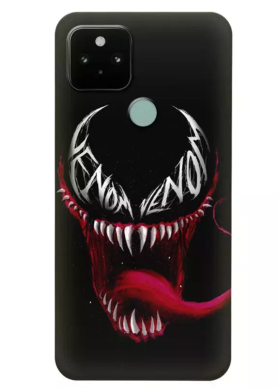 Чехол для Google Pixel 5 - Venom з двойным названием художественный арт