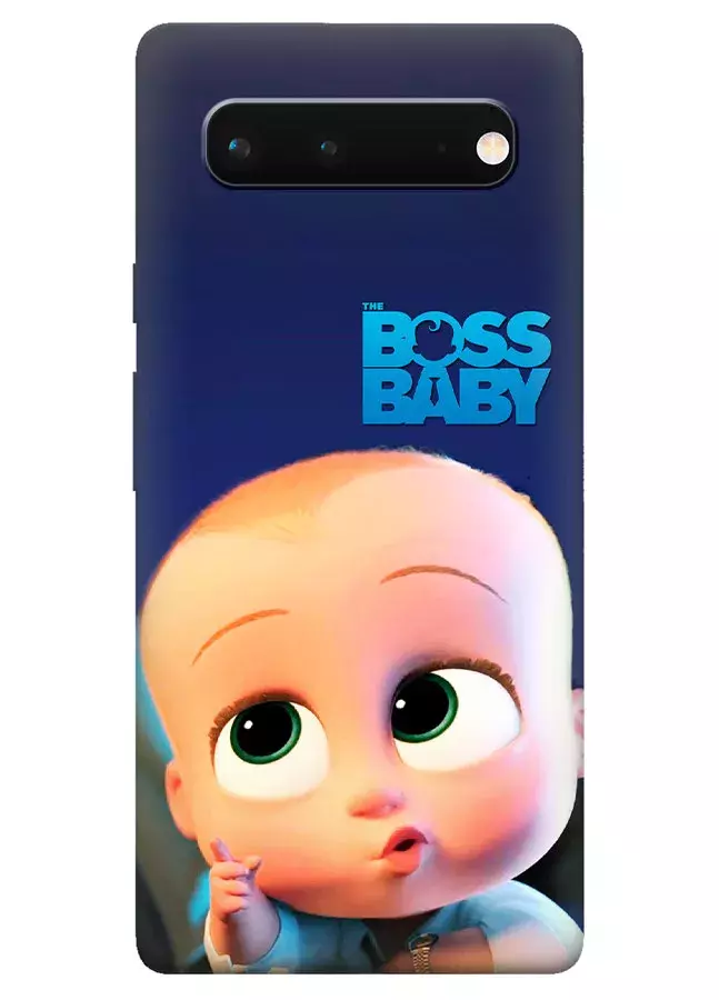 Google Pixel 6 чехол силиконовый - Baby Boss Босс-молокосос лого наблюдающий младенец Бэби Босс