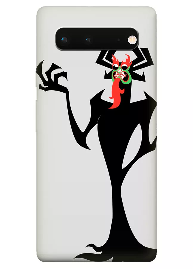 Пиксель 6 чехол силиконовый - Samurai Jack Самурай Джек дракон Аку аристократ вектор-арт белый чехол