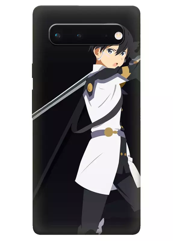 Pixel 6A чехол - Мастера Меча Онлайн Sword Art Online SAO Кирито в атаке 