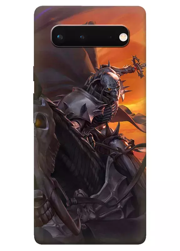 Google Pixel 6A чехол - Берсерк Бэрусэруку Berserk Beruseruku Рыцарь-череп в атаке