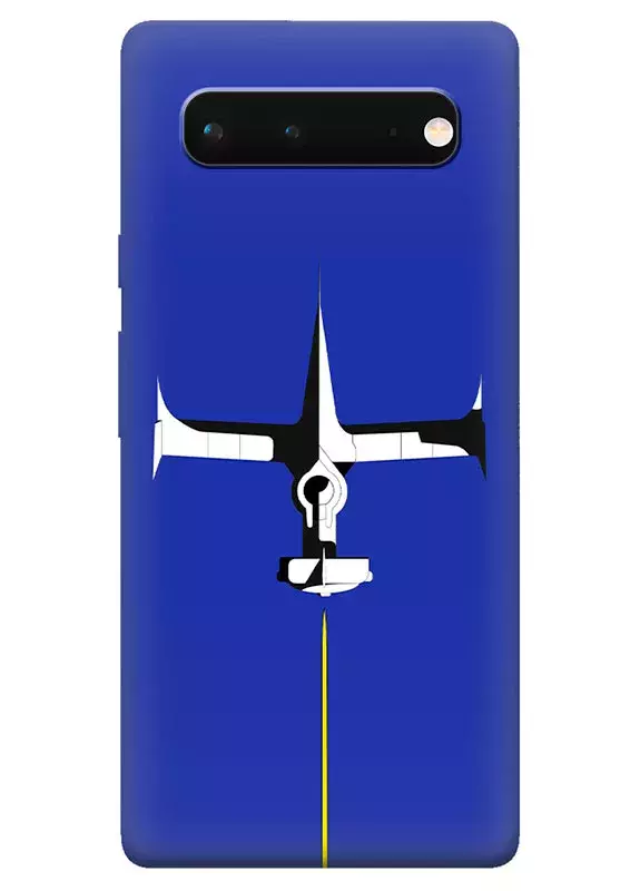 Чехол для Google Pixel 6A - Ковбой Бибоп черно-белый космический корабль Бибоп вектор-арт 