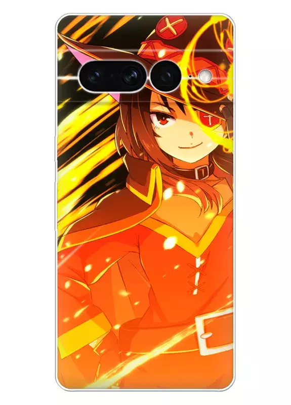 Бампер для Google Pixel 7 Pro - Коносуба KonoSuba улыбающаяся Мегумин крупным планом