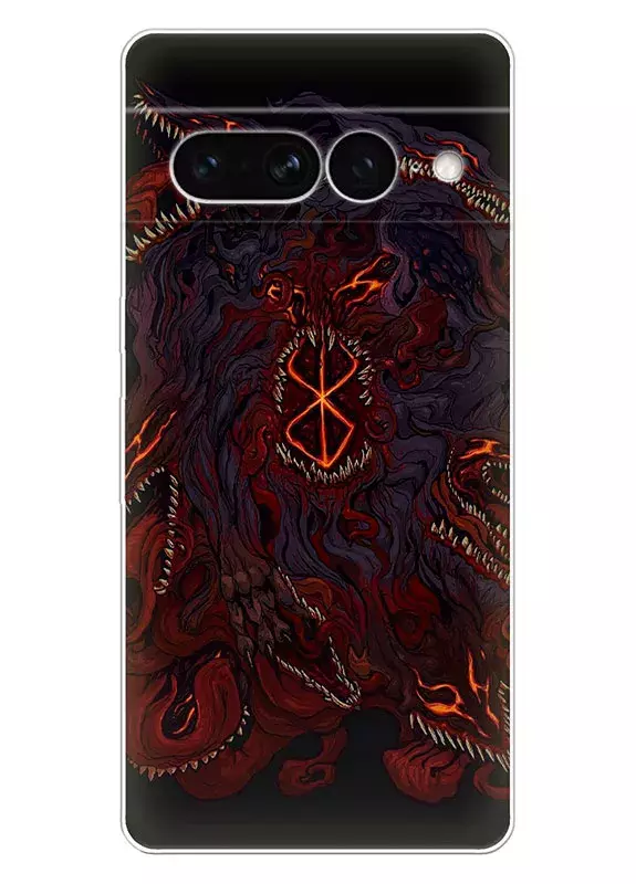Google Pixel 7 Pro чехол - Берсерк Бэрусэруку Berserk Beruseruku монстры из бездны с Клеймом Жертвы