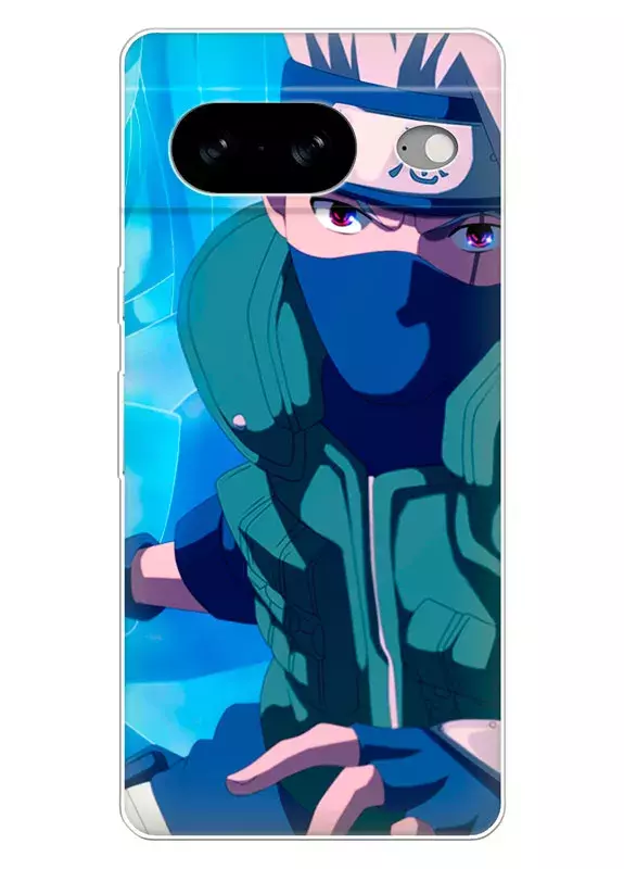 Pixel 8 чехол - Какаси Хатакэ в атаке крупным планом, Наруто и Боруто