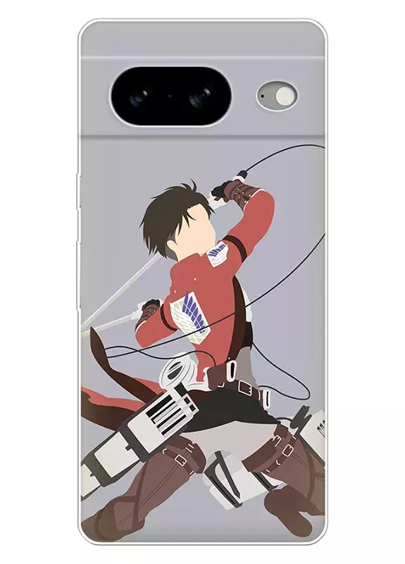 Google Pixel 8 чехол - Атака на титанов Attack on Titan Эрен Йегер в атаке вектор-арт