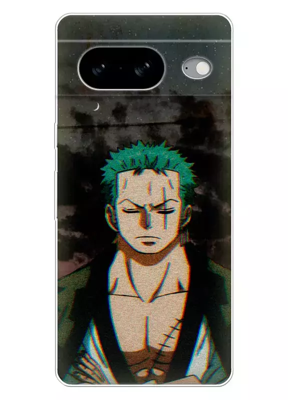 Google Pixel 8 чехол - Ван-Пис One Piece Ророноа Зоро медетирует в ожидании