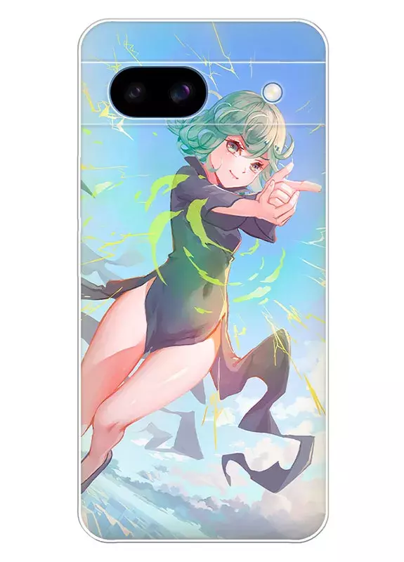 Google Pixel 8A чехол - Ванпанчмен Человек одного удара One Punch-Man Wanpanman магическое прицеливание Тацумаки