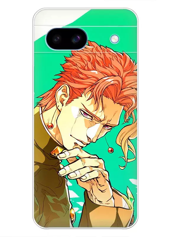 Google Pixel 8A чехол - Невероятные приключения ДжоДжо JoJo’s Bizarre Adventure Рохан Кисибе задумался крупным планом