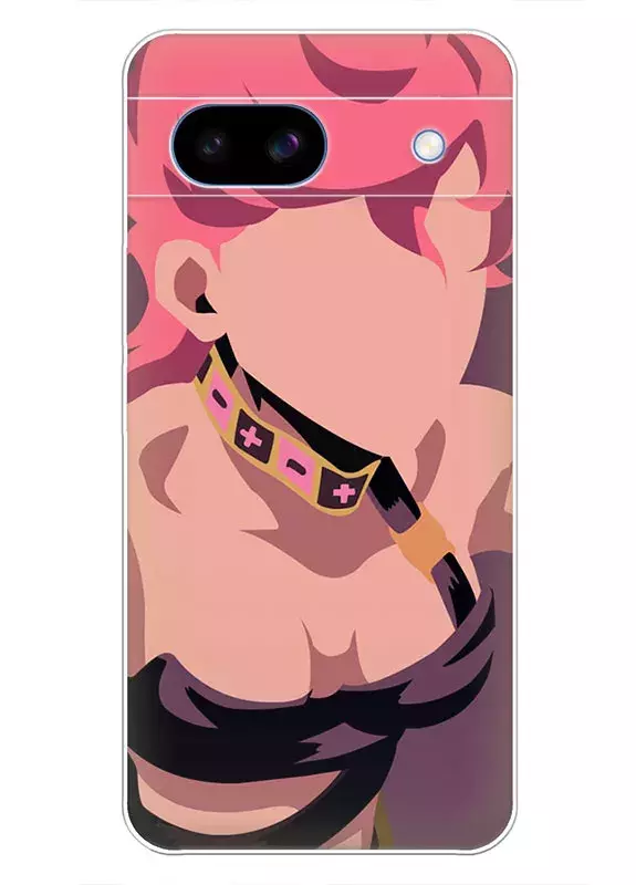 Чехол для Google Pixel 8A - Невероятные приключения ДжоДжо JoJo’s Bizarre Adventure Триш Уна крупным планом вектор-арт