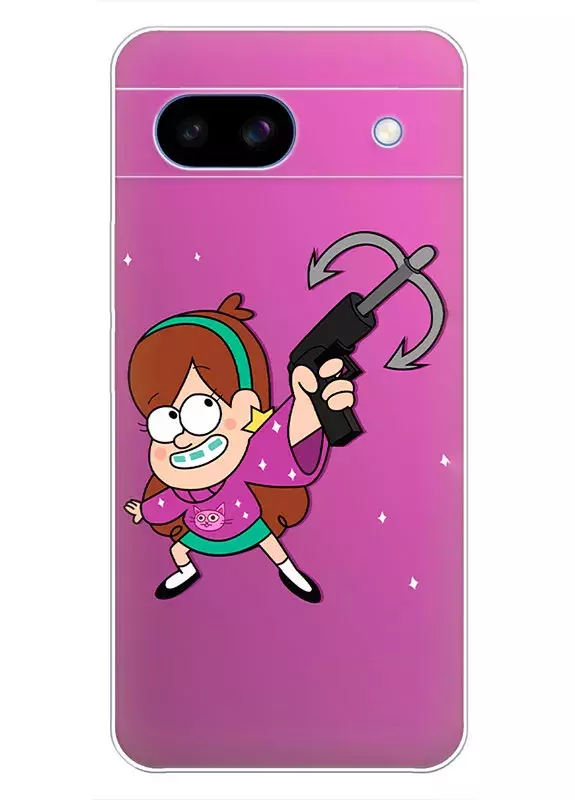 Чехол для Пиксель 8А из силикона - Gravity Falls Гравити Фолз Мейбл Пайнс целится из гарпуна