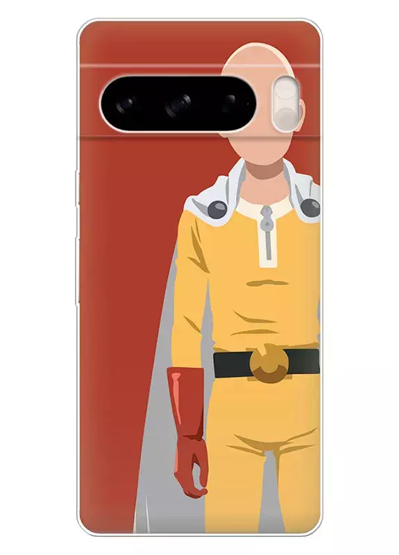 Google Pixel 8 Pro чехол - Ванпанчмен Человек одного удара One Punch-Man Wanpanman Сайтама вектор-арт