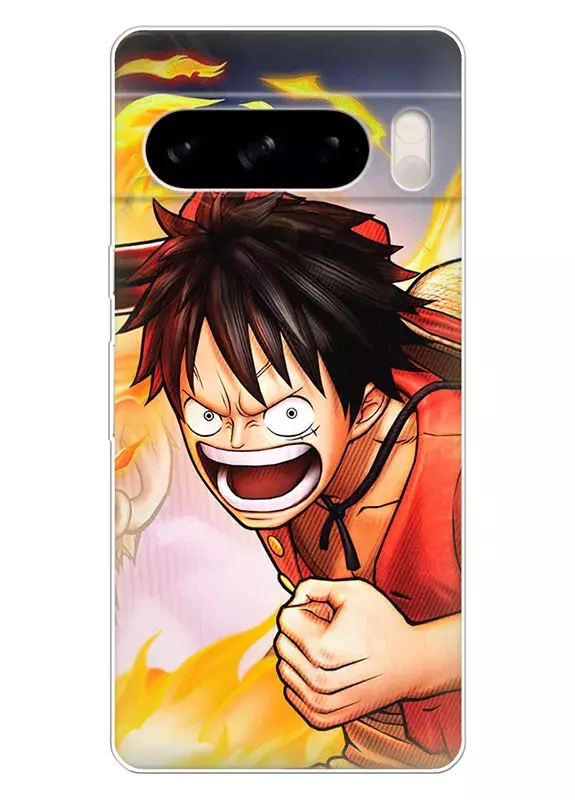 Google Pixel 8 Pro чехол - Ван-Пис One Piece кулак ярости Луффи