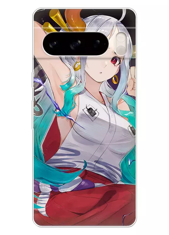 Google Pixel 8 Pro чехол - Ван-Пис One Piece Ямато в атаке крупным планом