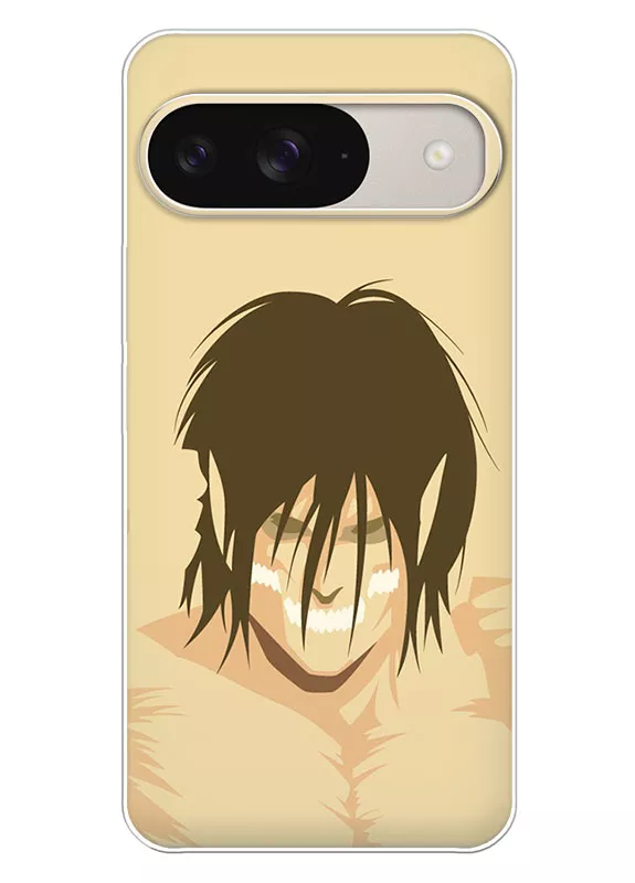 Pixel 9 чехол - Атака на титанов Attack on Titan Эрен Йегер в обличии монстра вектор-арт