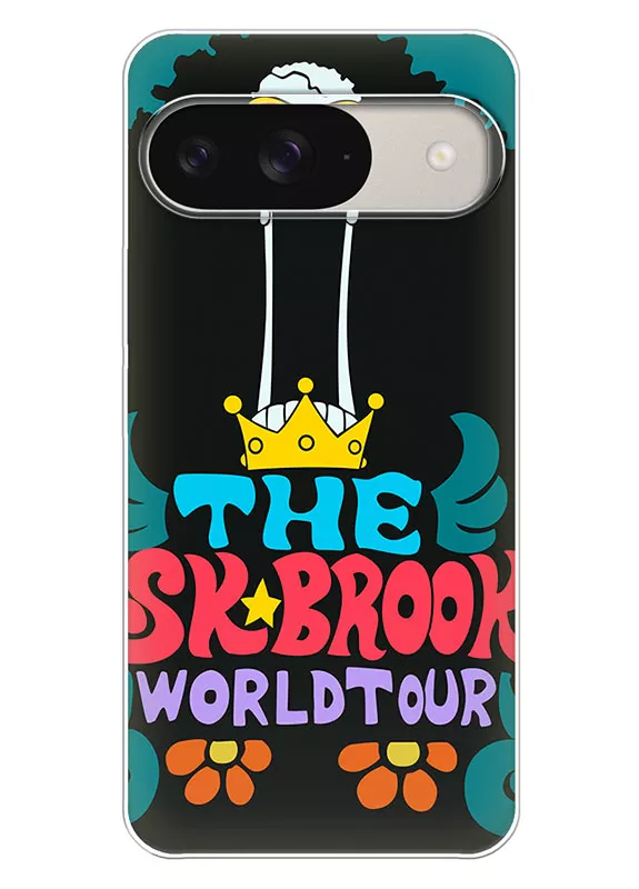 Google Pixel 9 чехол - Ван-Пис One Piece The SK Brook World Tour Череп с короной