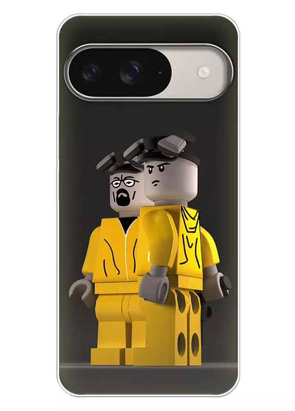 Google Pixel 9 чехол - Уолтер Уайт и Джесси Пинкман в стиле Lego