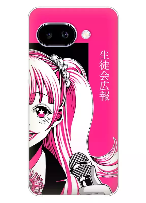 Google Pixel 9A чехол - Безумный азарт Маньяк азартных игр Какэгуруи Kakegurui Compulsive Gambler Мэри Саотомэ с микрофоном