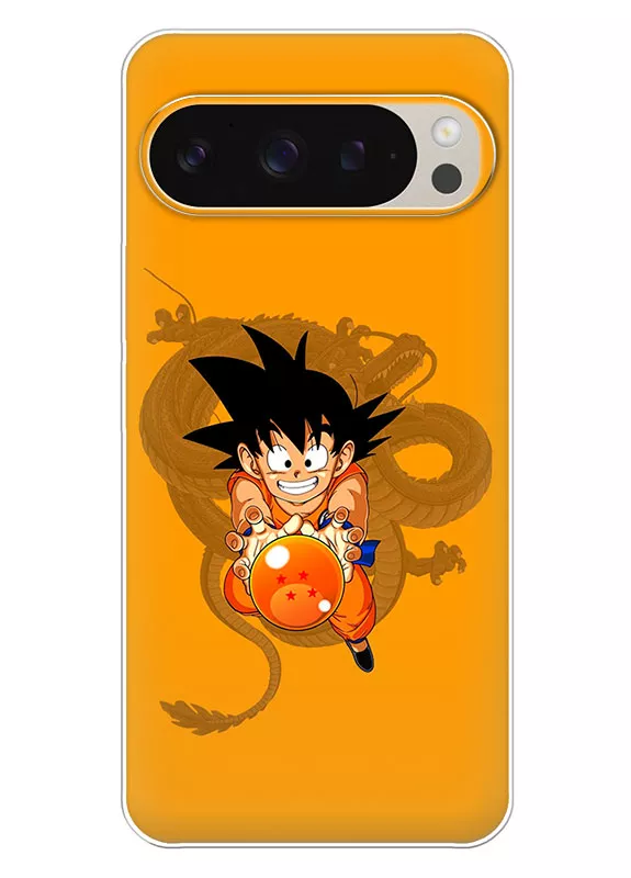 Чехол для Google Pixel 9 Pro - Жемчуг дракона Драгонболл Dragon Ball драконовский шар малыша черного Сон Гоку