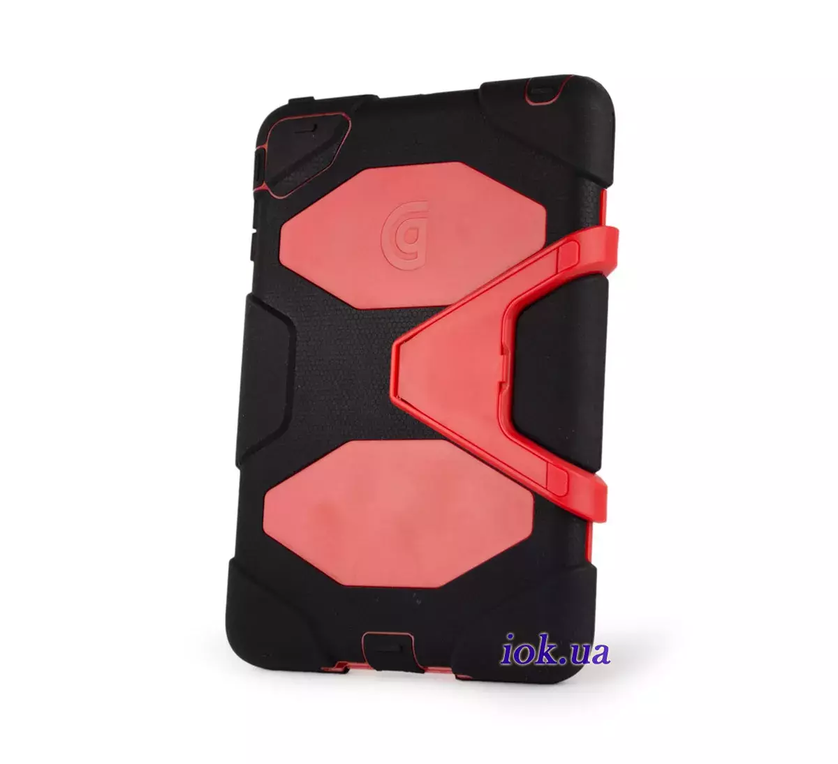 Чехол с жестким резиновым корпусом для iPad Mini 1/2 - красный