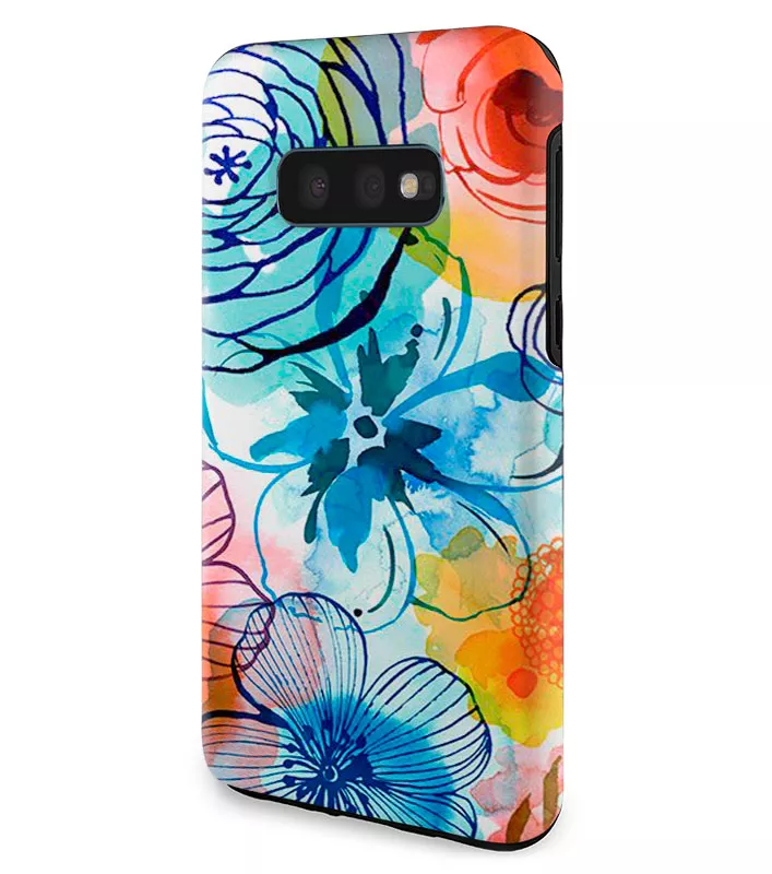 Samsung Galaxy S10e гибридный противоударный чехол LoooK с картинкой - Арт цветы