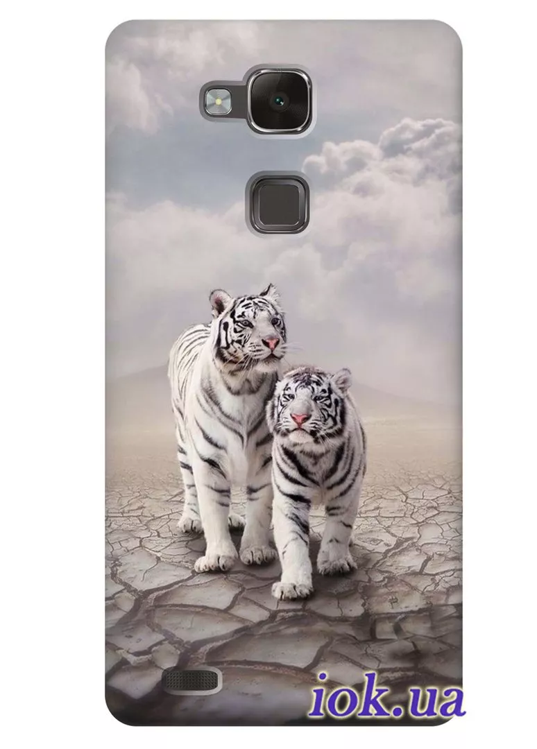 Чехол для Huawei Mate 7 - Необычные тигры