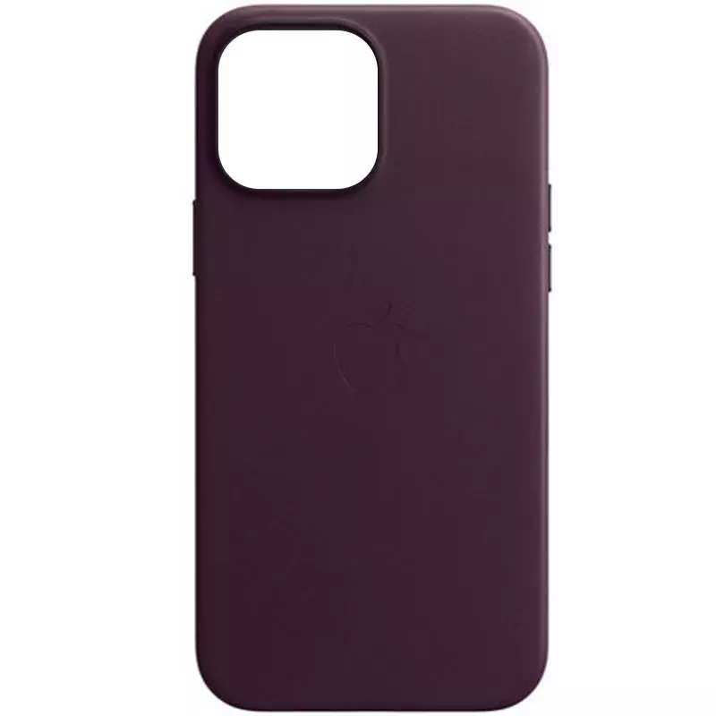 Кожаный чехол Leather Case (AAA) для Apple iPhone 13 mini (5.4"), Бордовый / Dark Cherry