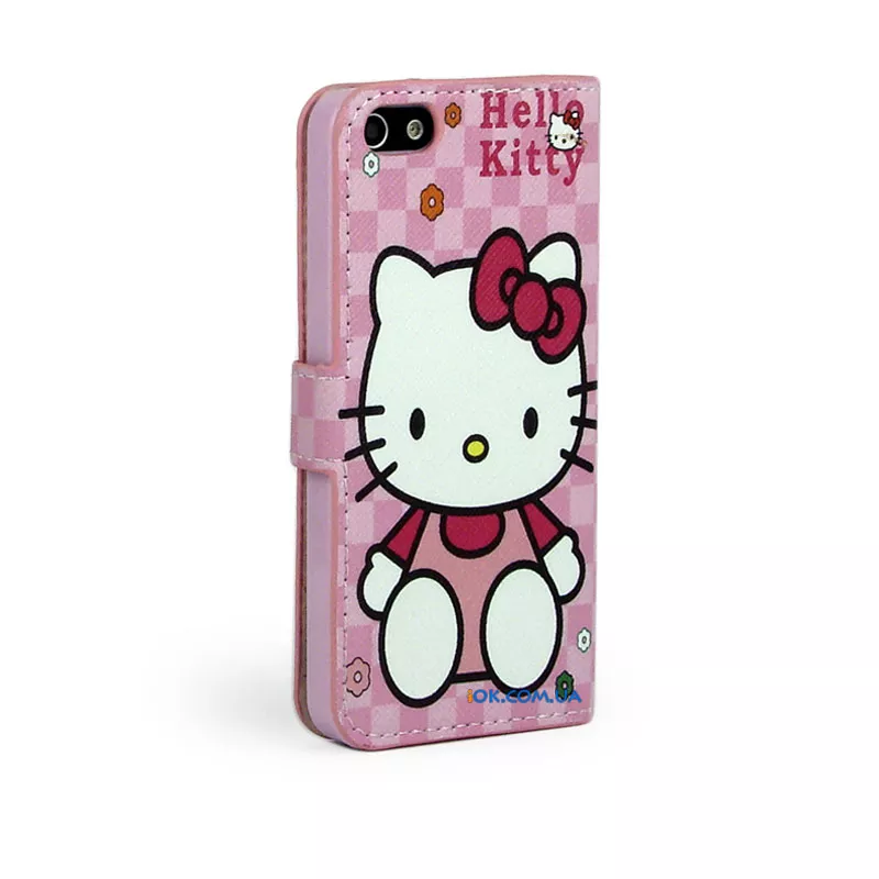Чехол-книга на iPhone 5 - Hello Kitty