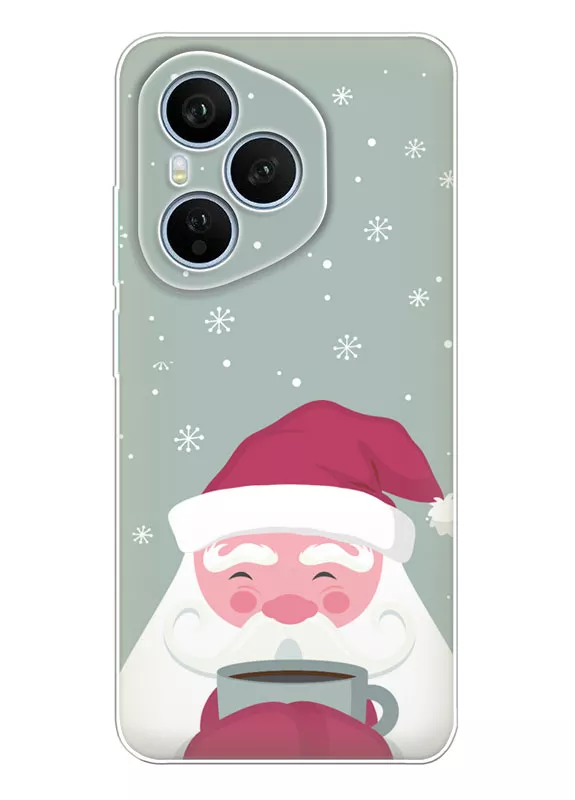 Чехол для Huawei Honor 400 Pro (China) - Санта Клаус с чаем