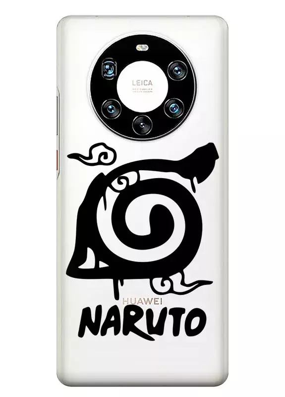 Чехол для Huawei Mate 40 Pro Plus из прозрачного силикона - Naruto Just Do It Logo