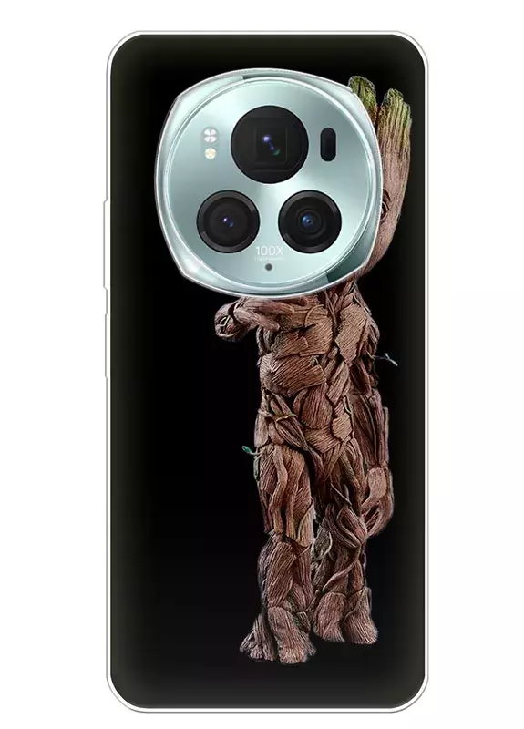 Чехол для Honor Magic 6 Pro - Грут приветствует в радостном настроении
