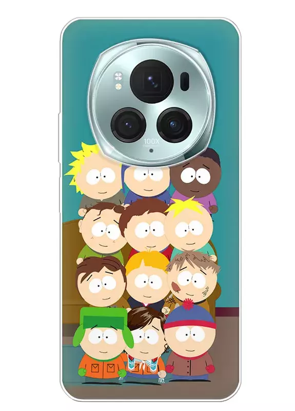 Honor Magic 6 Pro чехол из силикона - South Park Южный Парк герои мультсериала вместе