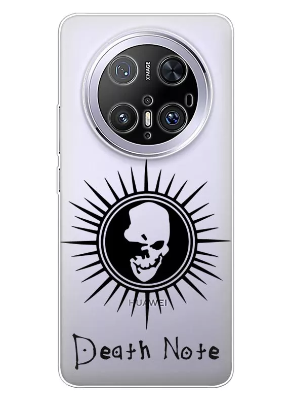Huawei Mate 70 Pro чехол силиконовый - Death Note лого с черепом