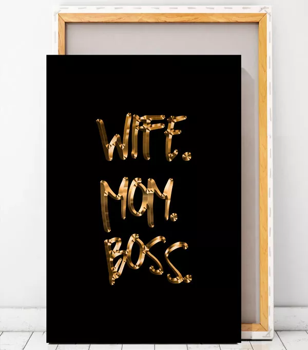 Печать на картине - Wife Mom Boss