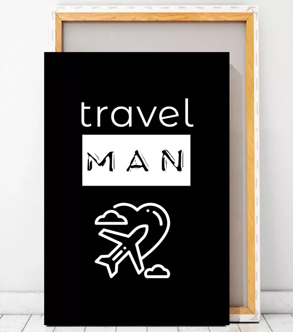 Печать на картине - Travel Man