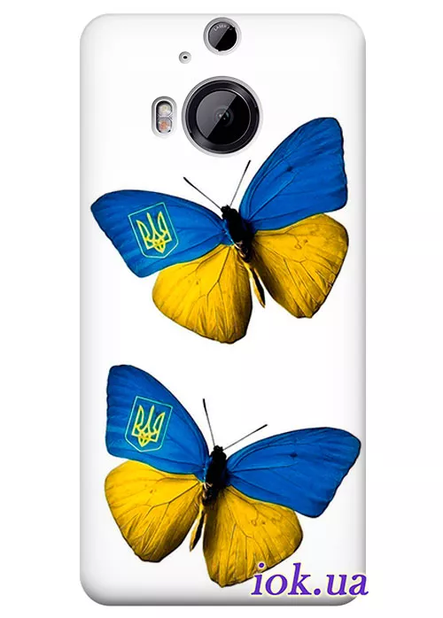 Чехол для HTC One M9+ Supreme - Украинские бабочки