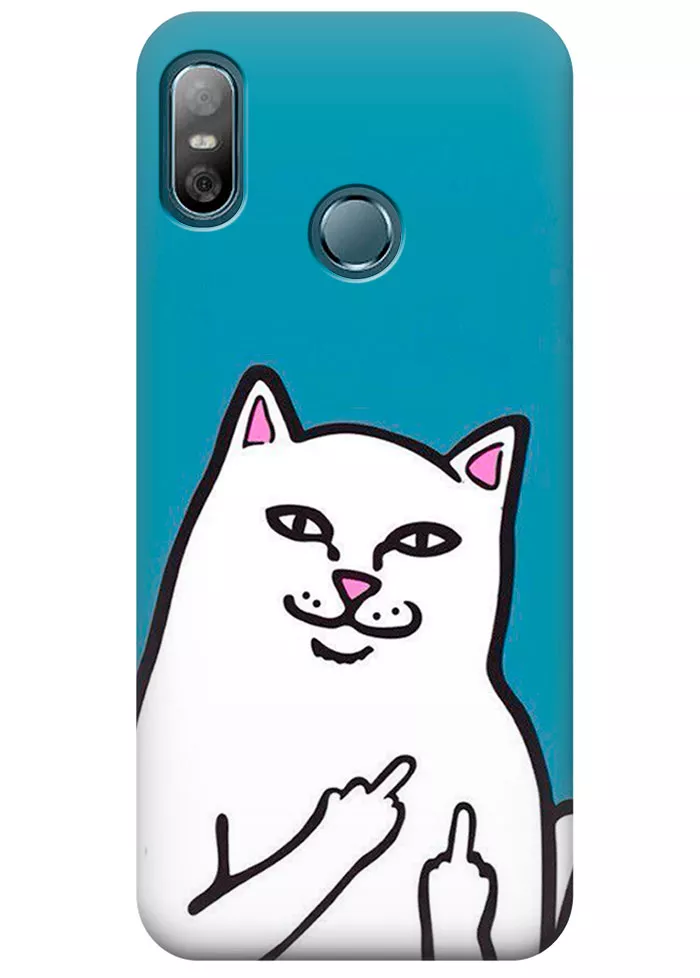 Чехол для HTC U12 Life - Кот с факами