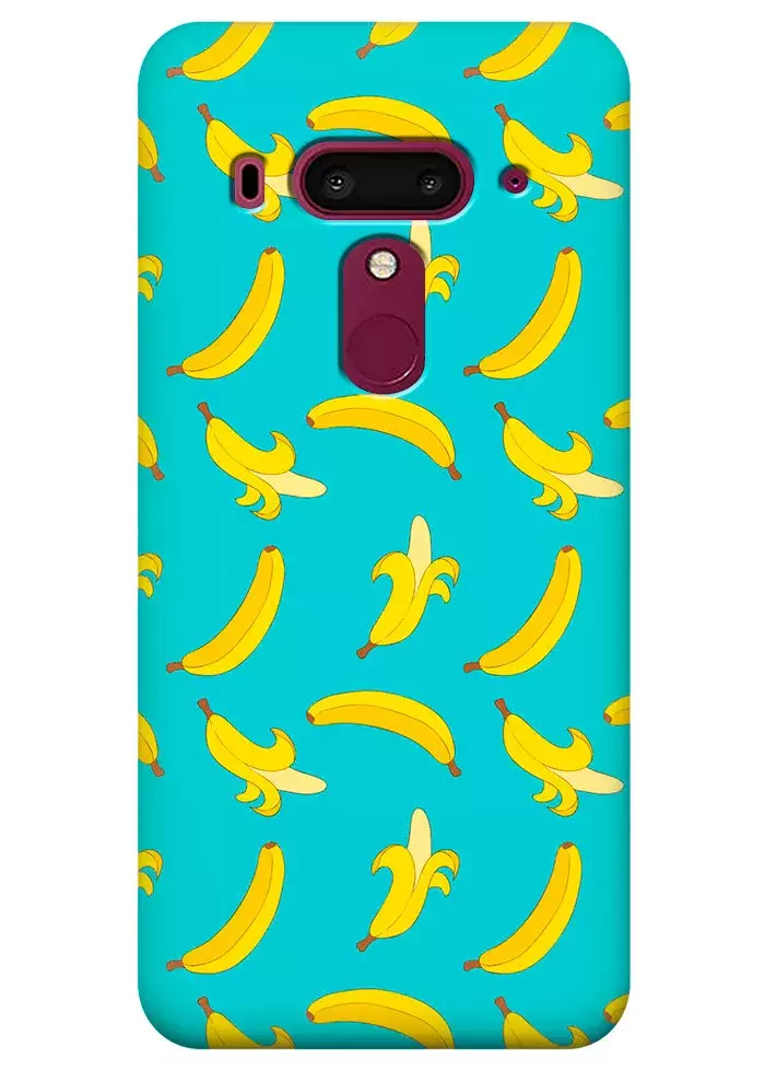 Чехол для HTC U12 Plus - Бананы