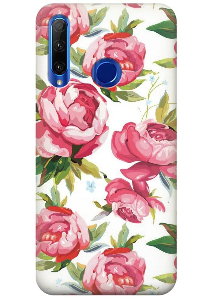 Чехол для Huawei Honor 20 Lite - Розовые пионы