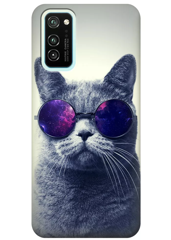 Чехол для Huawei Honor V30 Pro - Кот в очках