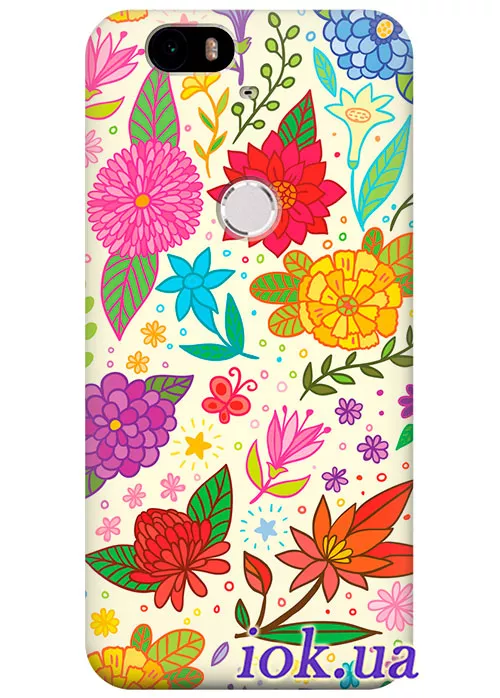 Чехол для Huawei Nexus 6P - Flowers