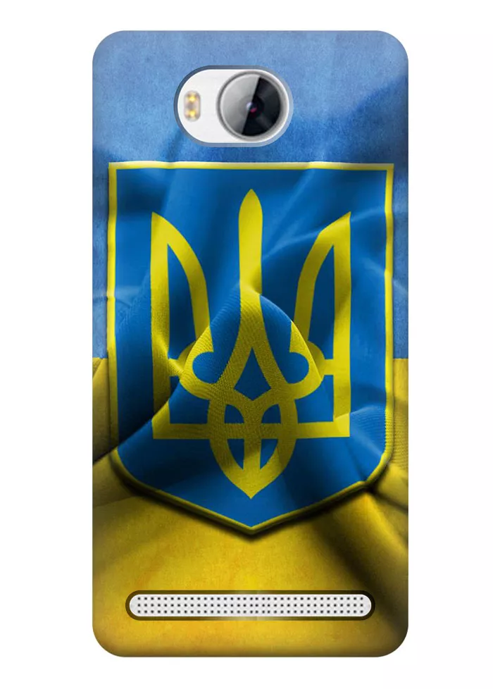 Чехол для Huawei Y3II  - Флаг и Герб Украины