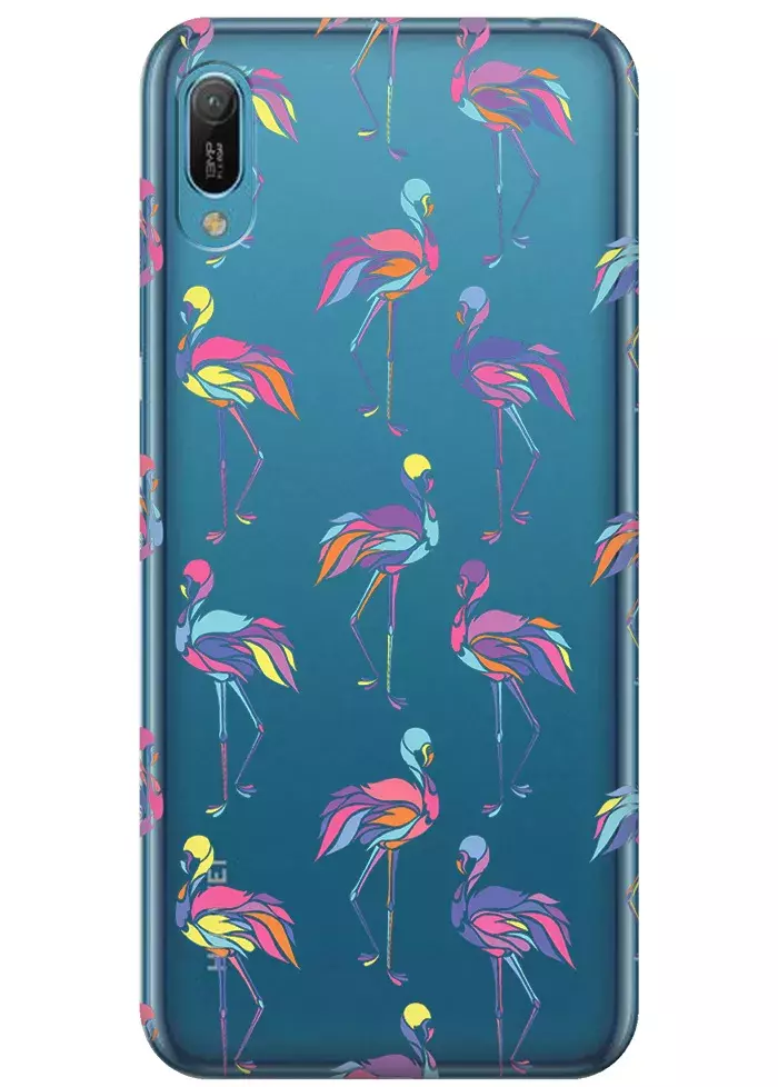 Чехол для Huawei Y6 Pro 2019 - Экзотические птицы