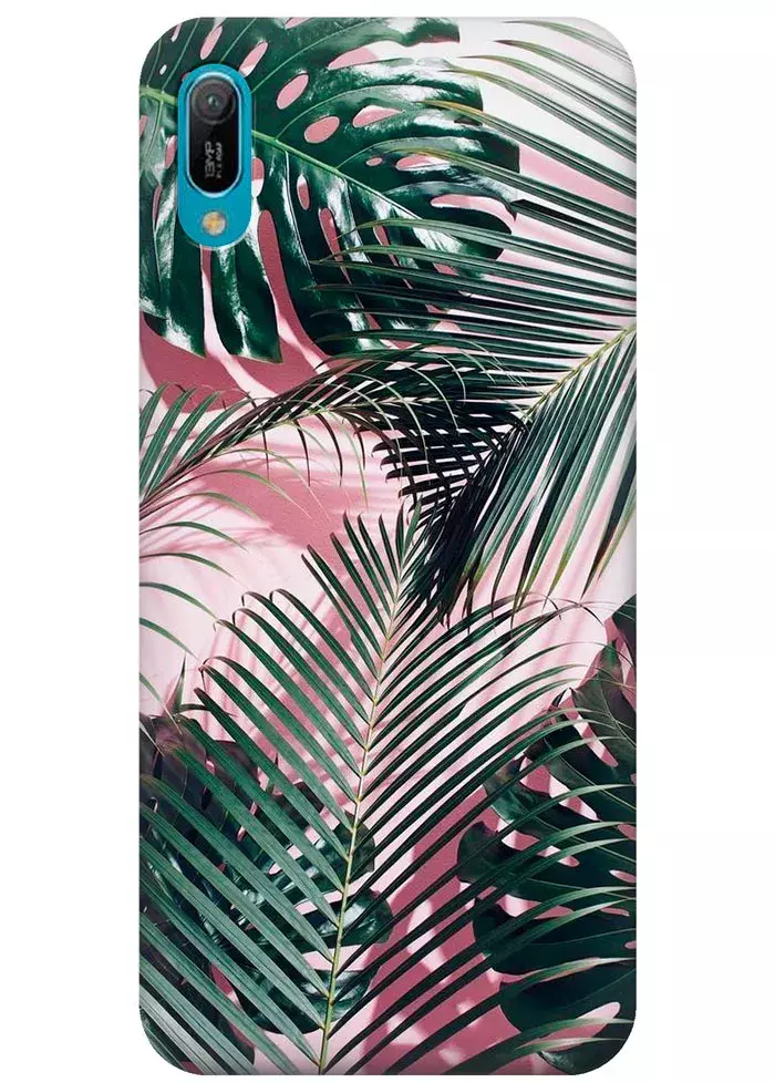Чехол для Huawei Y6 Pro 2019 - Пальмовые листья