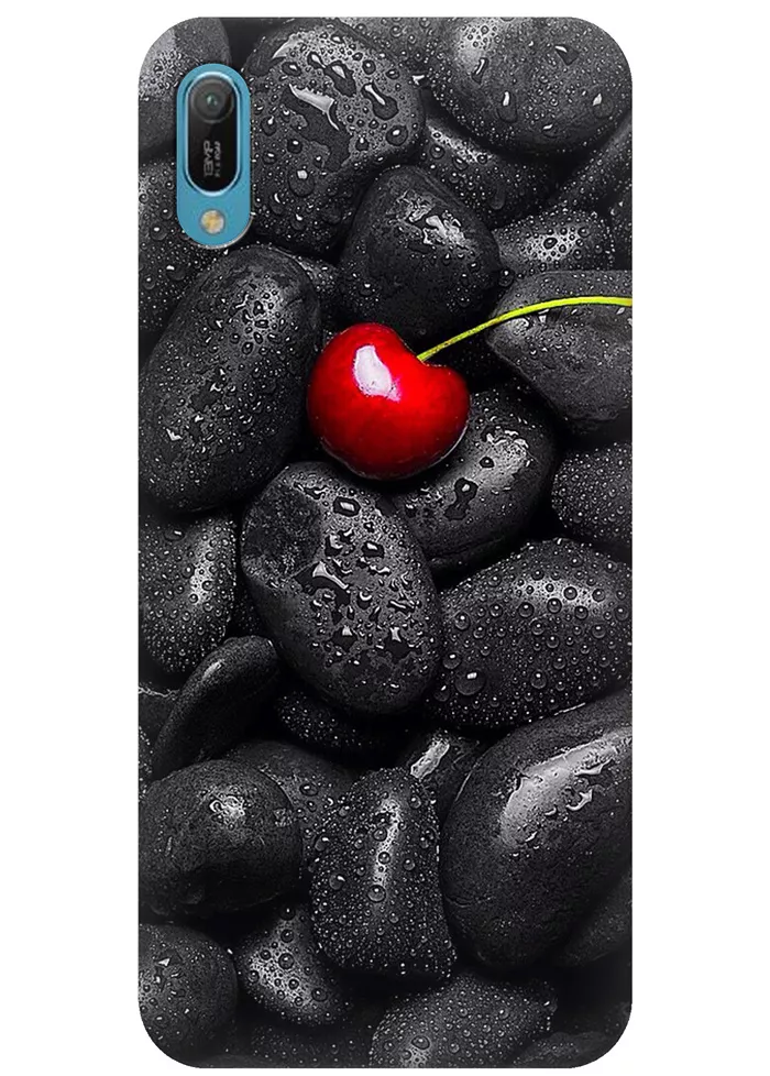 Чехол для Huawei Y6 Pro 2019 - Вишня на камнях