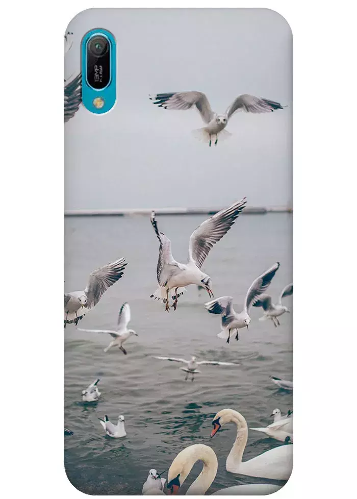 Чехол для Huawei Y6 2019 - Морские птицы